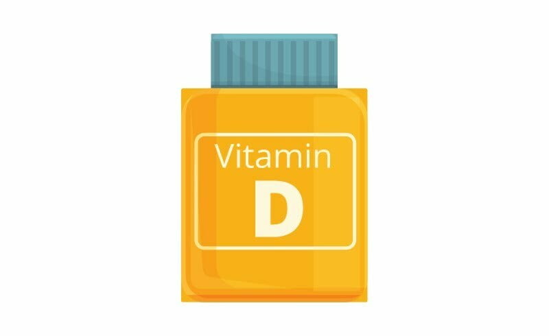 Ilustrasi botol suplemen vitamin d