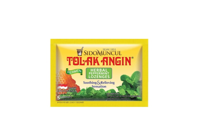 Permen Tolak Angin Herbal Peppermint Lozenges