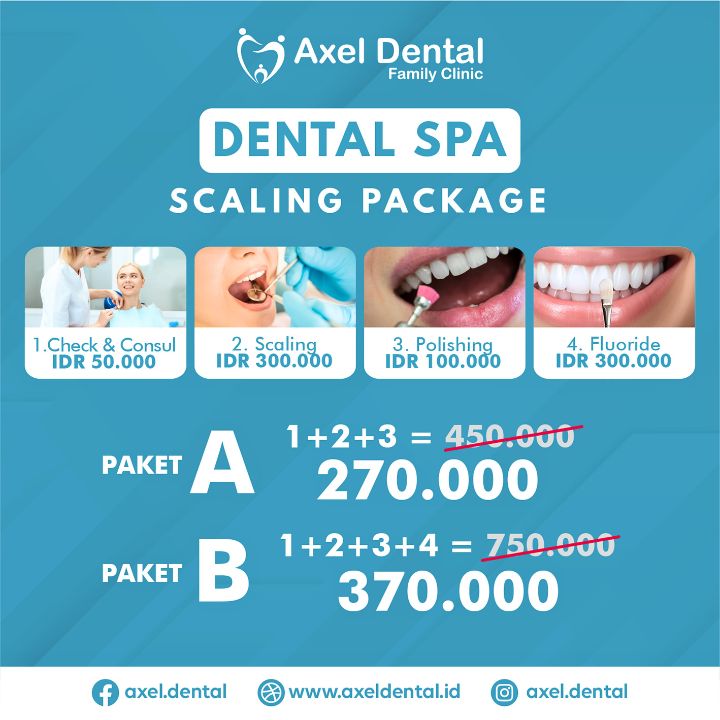 Promo dental spa klinik Axel Dental