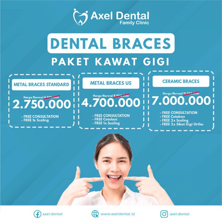 Promo pemasangan kawat gigi klinik Axel Dental