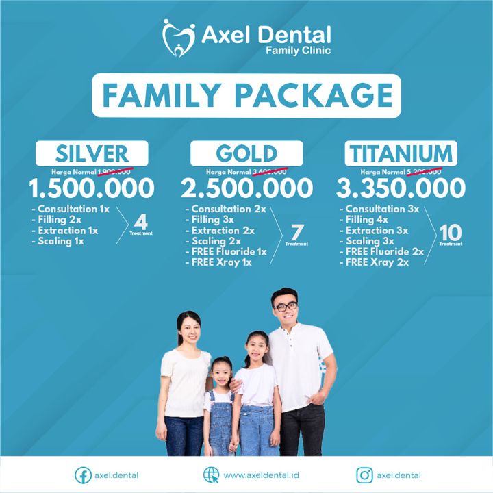 Promo paket keluarga klinik Axel Dental